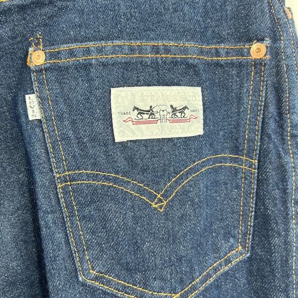 Vintage Levi's White Tab Dark Wash High Rise Straight Leg Jeans 60s 70s Size 29” - Picture 6 of 9